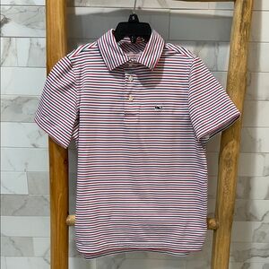 Youth small Vineyard Vines Red and Blue Striped Shirt
